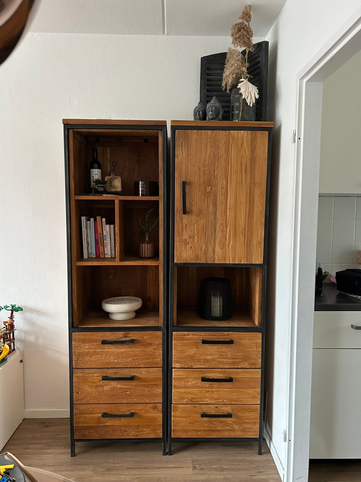 Kasten mangohout, Ophalen, Gebruikt, 150 tot 200 cm, Mango hout, robuust
