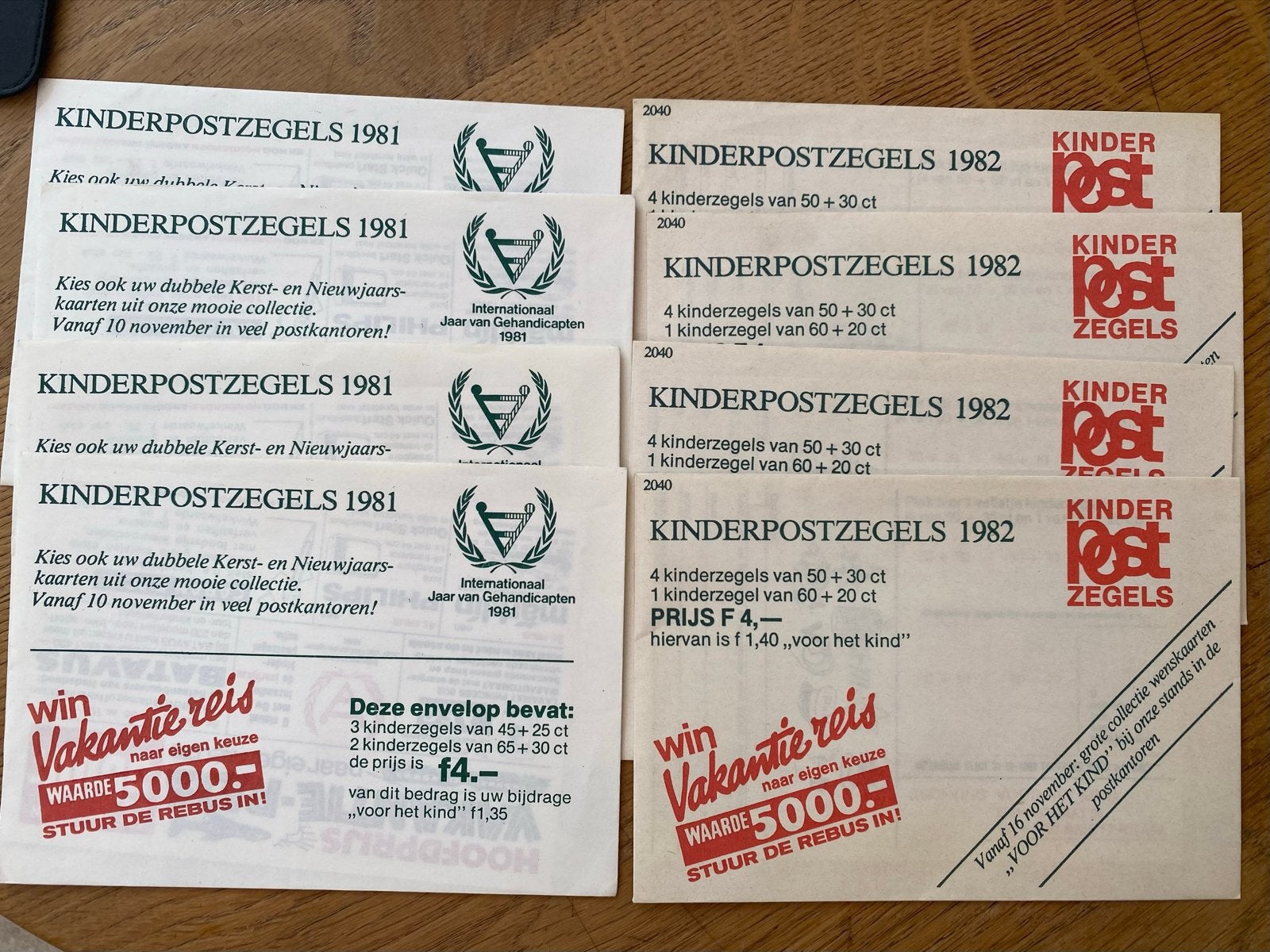 Kinderpostzegels 1981, 1982, 1984, 1989 - Diverse jaren, Postzegels en Munten, Ophalen of Verzenden, Na 1940, Gestempeld