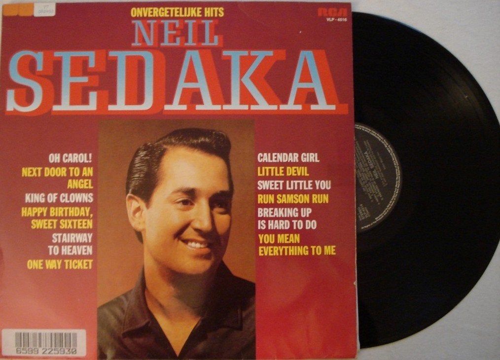 Neil Sedaka - Onvergetelijke hits, LP, Gebruikt, Ophalen of Verzenden, 12 inch