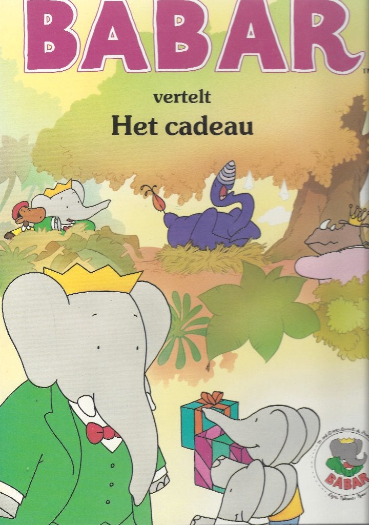 BABAR & het CADEAU-Jean de Brunhoff *Grote Editie* JARIG !!, Boeken, Jean de Brunhoff, 5 of 6 jaar, Fictie algemeen, Jongen of Meisje