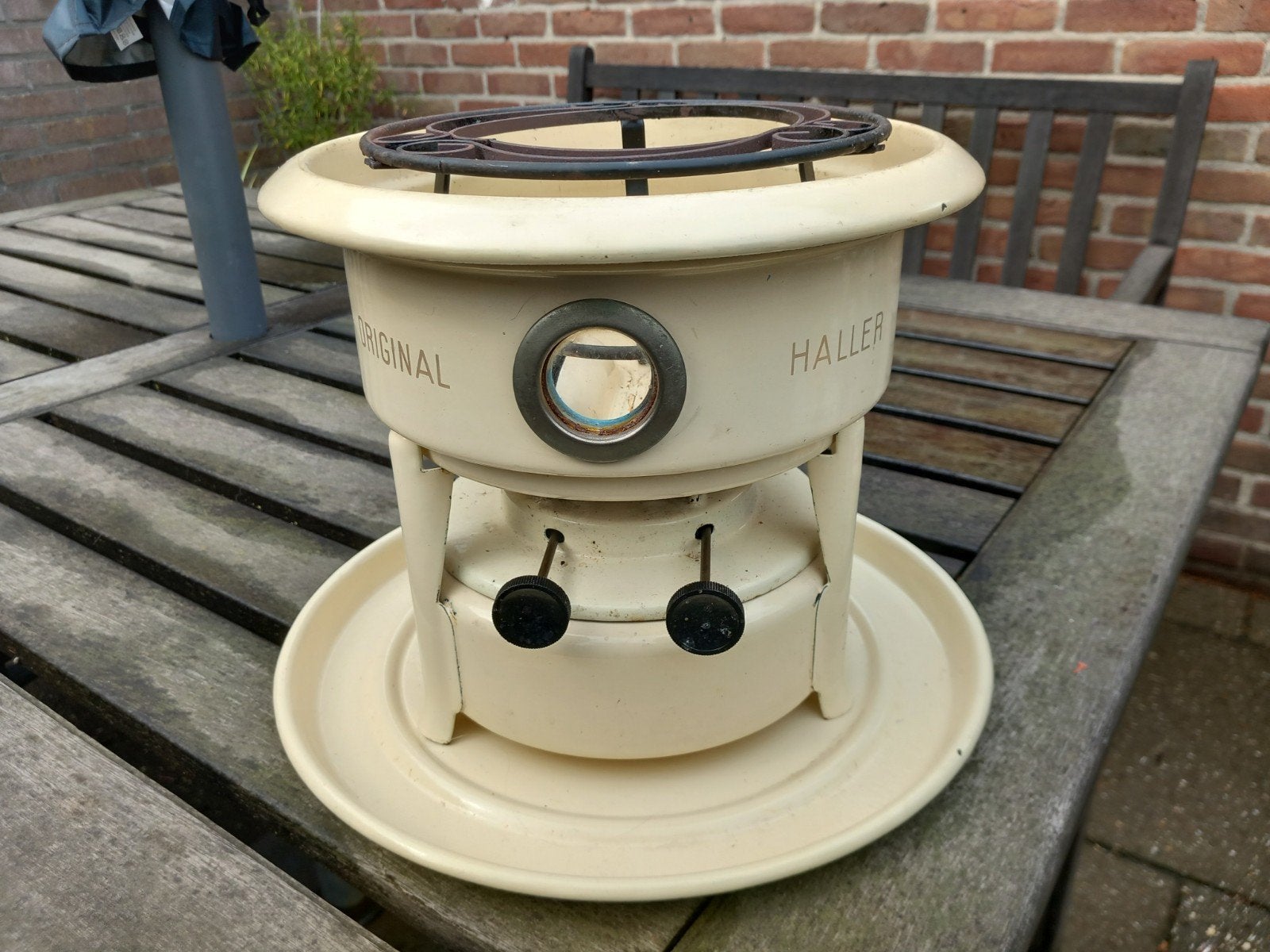 petroleum 2 pits brander original Haller, Antiek en Kunst, Ophalen