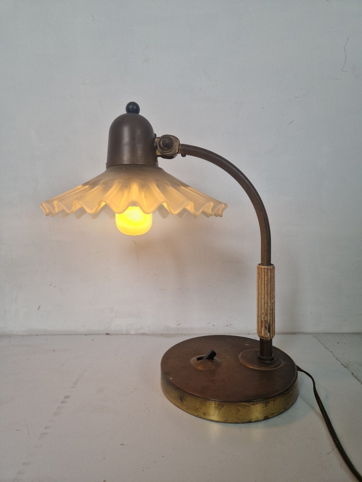 Jaren 30 art deco bureau lamp notaris lamp, Ophalen of Verzenden