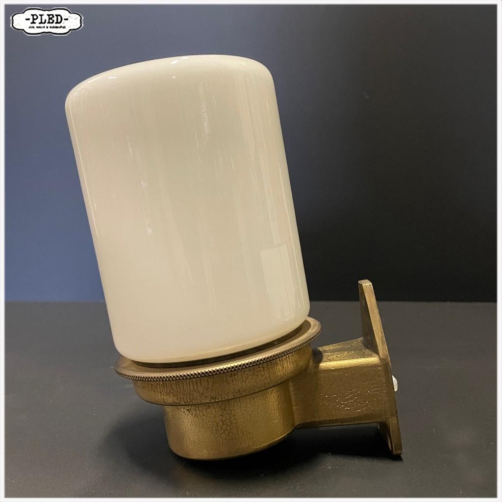 Messing wandlamp met opaal glas, Industria Rotterdam Lamp, Gebruikt, Ophalen of Verzenden, Nb, Industria Rotterdam