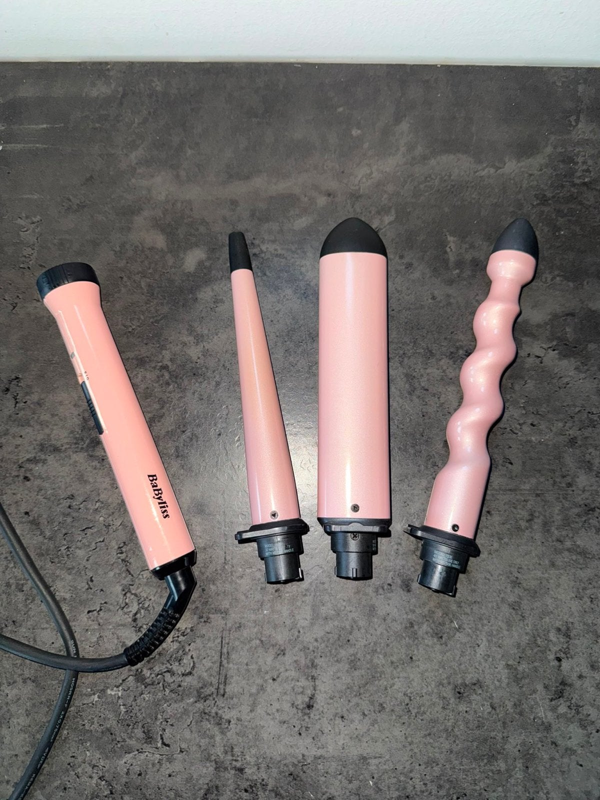 BaByliss Krulset met 3 Opzetstukken - Roze, Ophalen of Verzenden, Gebruikt, Haarverzorging