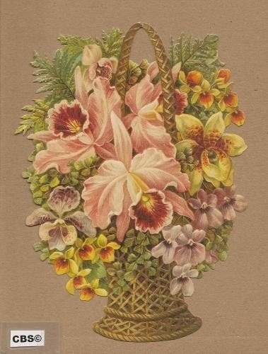 Mand met Orchideeën poezieplaatjes 5038, Ophalen of Verzenden