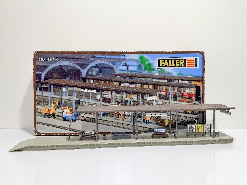 Faller: B-191 2x Station Overkapping * voor H0-spoor *, Hobby en Vrije tijd, Gebruikt, Gelijkstroom of Wisselstroom, Brug, Tunnel of Gebouw