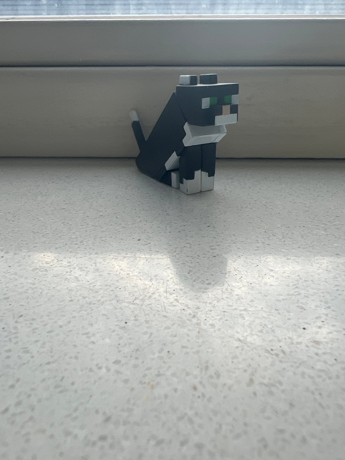 Minecraft Kat Figuur - Zwart met Wit, Verzenden, Zo goed als nieuw