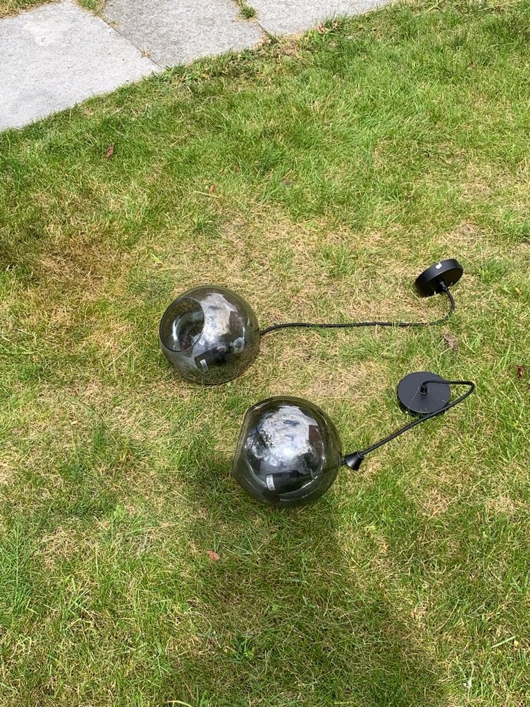 Hanglampen van Jysk, Ophalen, Zo goed als nieuw, Glas, E27 (groot)
