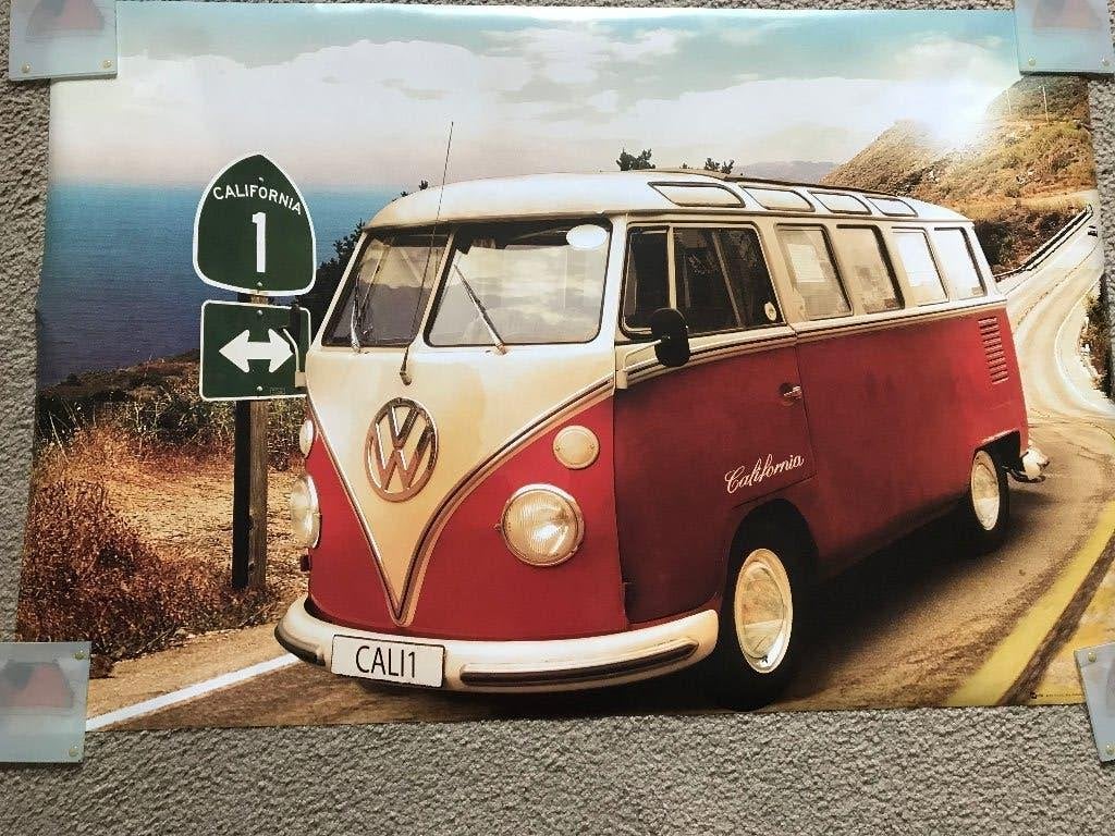 Poster Volkswagen bus Nieuw, Ophalen of Verzenden, Nieuw, A1 t/m A3, Overige onderwerpen