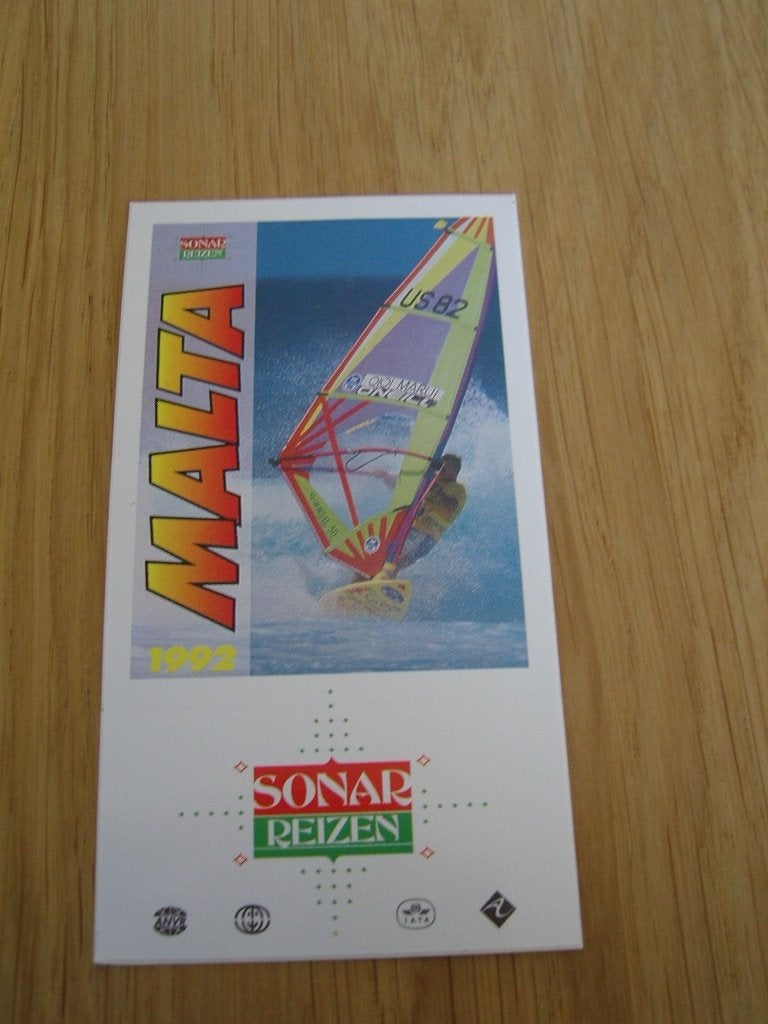 sticker SONAR reizen malta 1992 - windsurfen *, Ophalen, Zo goed als nieuw
