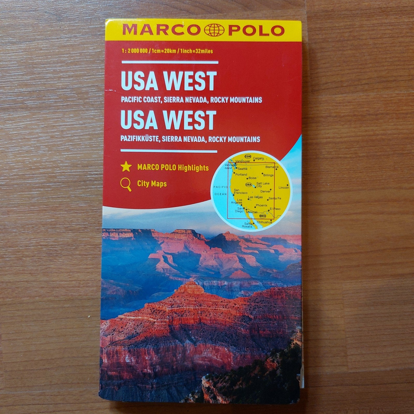 Marco Polo USA West Kaart - Pacific Coast, Sierra Nevada, Nieuw, Ophalen of Verzenden, Reisgids of -boek, Noord-Amerika