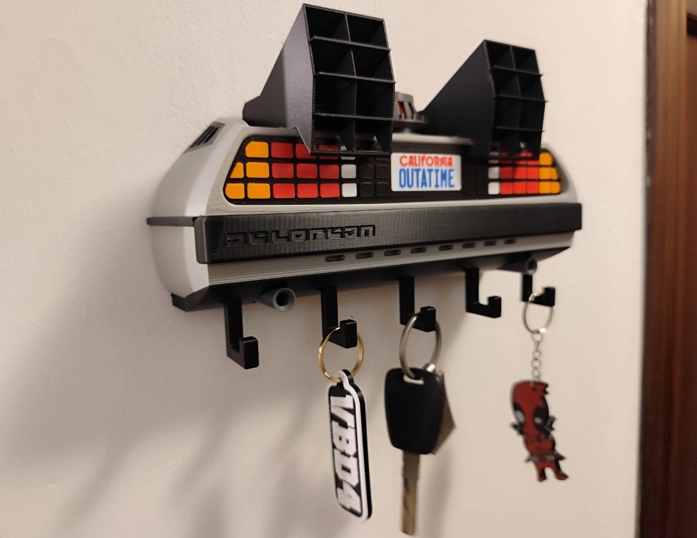 Back to the Future DeLorean Sleutelhouder, Meerkleurig, Overige stijlen, Nieuw, Kunststof