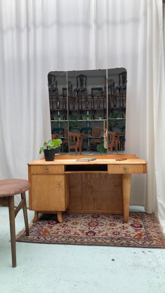 Mid-century art-déco kaptafel, Ophalen, Zo goed als nieuw, 50 tot 100 cm, Minder dan 100 cm
