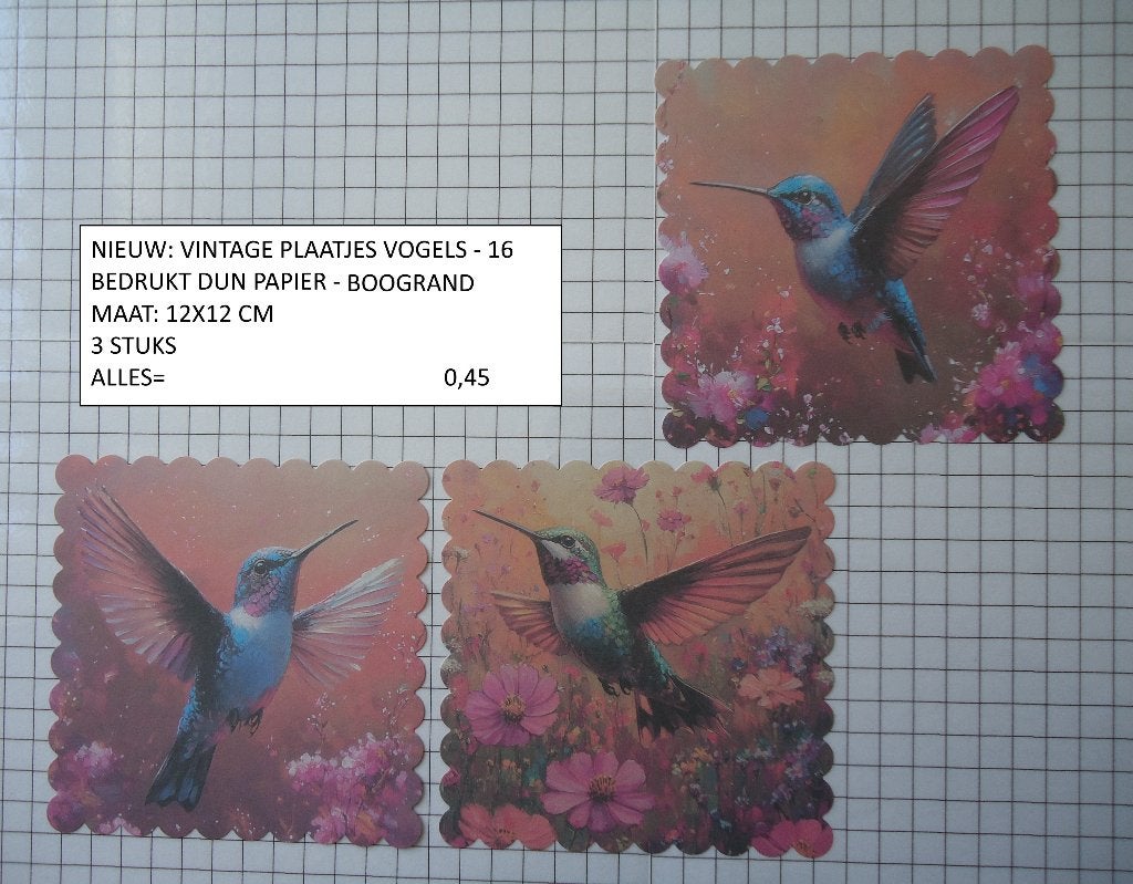 ⚠️nu 0,25: vintage plaatjes vogels 16 ( alleen verzenden, Hobby en Vrije tijd, Kaarten | Zelf maken, Ophalen, Nieuw, Dieren, Knipvel