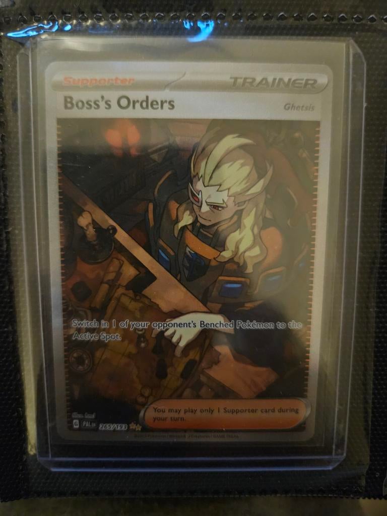 Pokemon Boss's Orders 265/193 Paldea Evolved, Ophalen of Verzenden, Zo goed als nieuw, Losse kaart, Foil