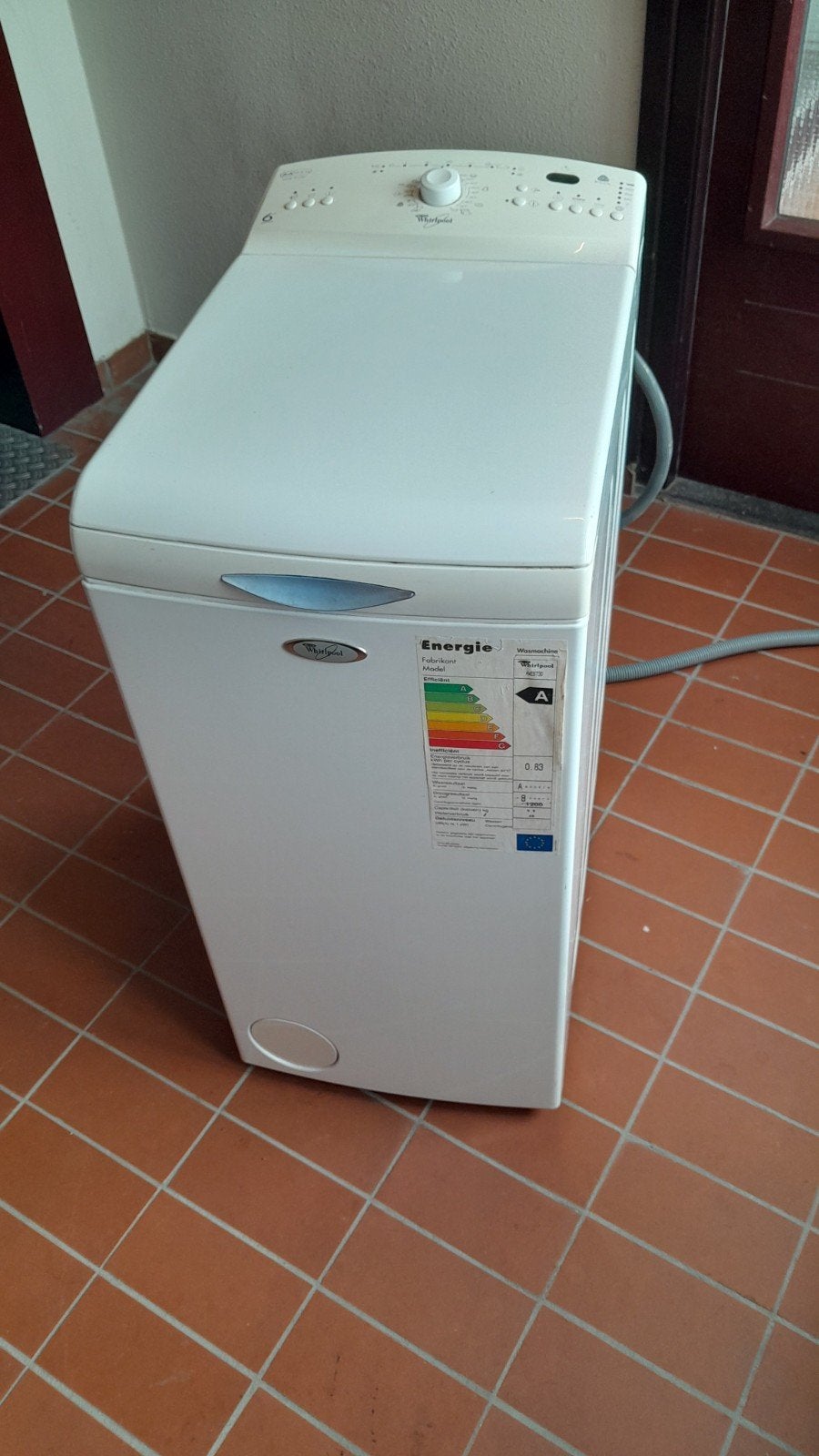 WHIRLPOOL bovenlader wasmachine. BEL: 06 269 264 82, Ophalen, 1200 tot 1600 toeren, Gebruikt, 4 tot 6 kg