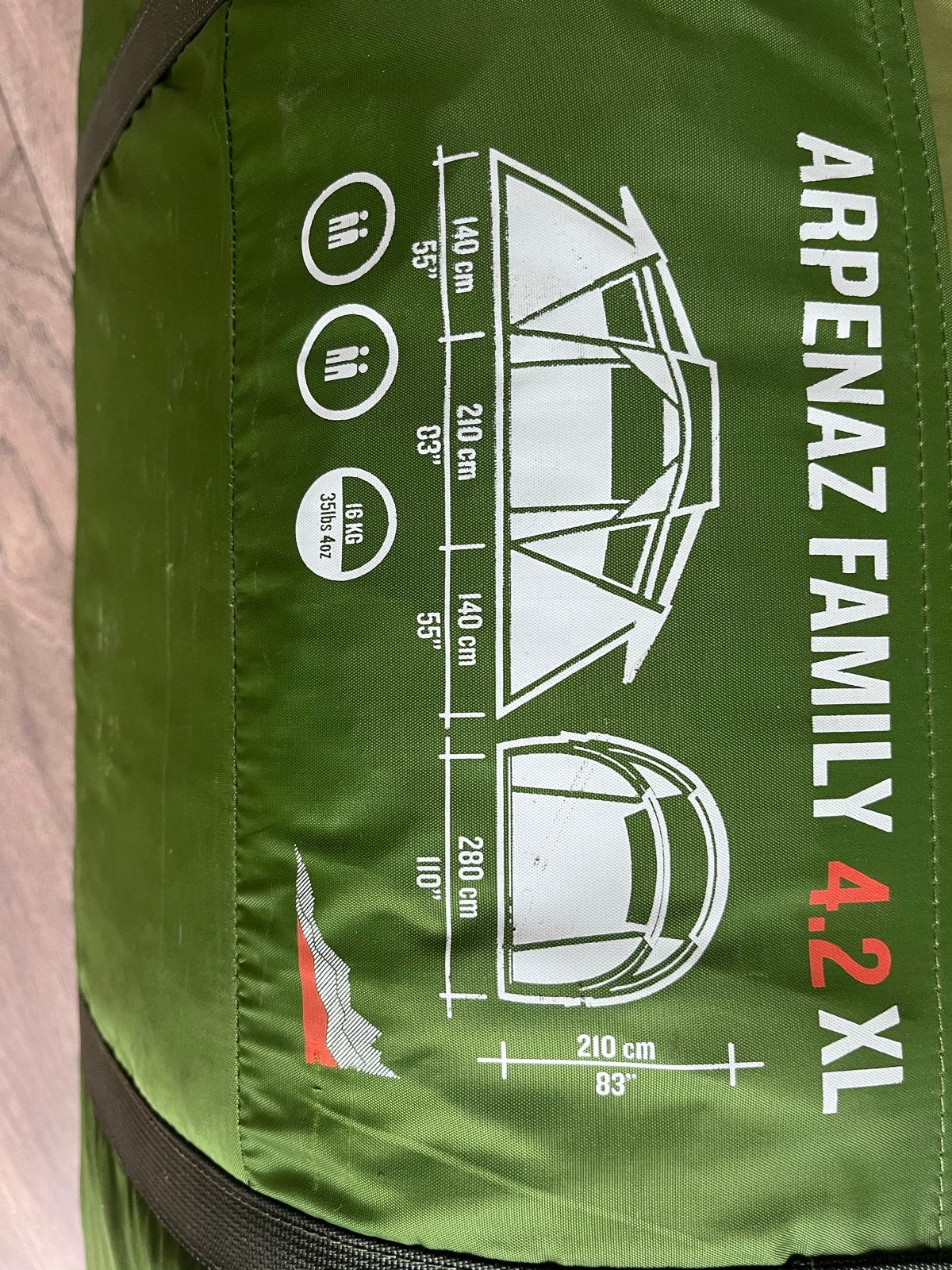 Quechua Arpenaz Family 4.2XL tent - 4 persoons, Ophalen, Gebruikt, Tot en met 4