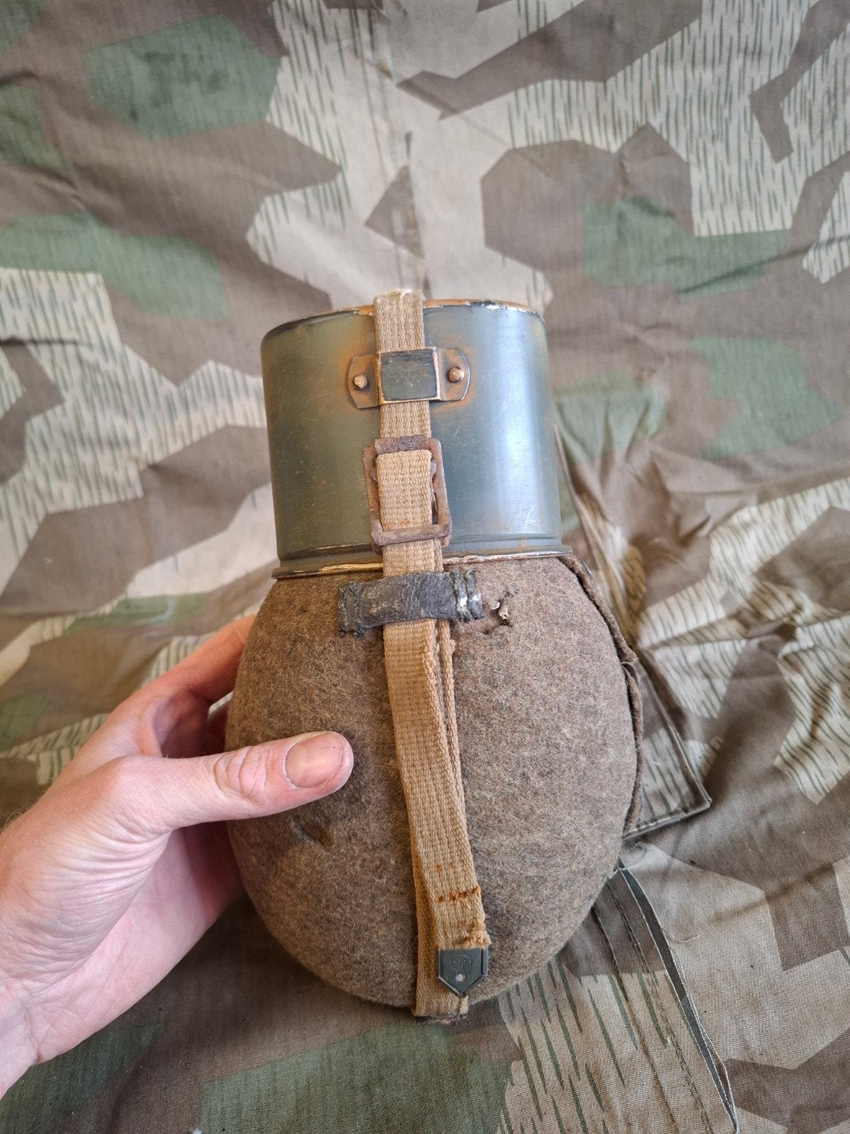 WO2 Duitse veldfles met beker, Ophalen of Verzenden, Duitsland