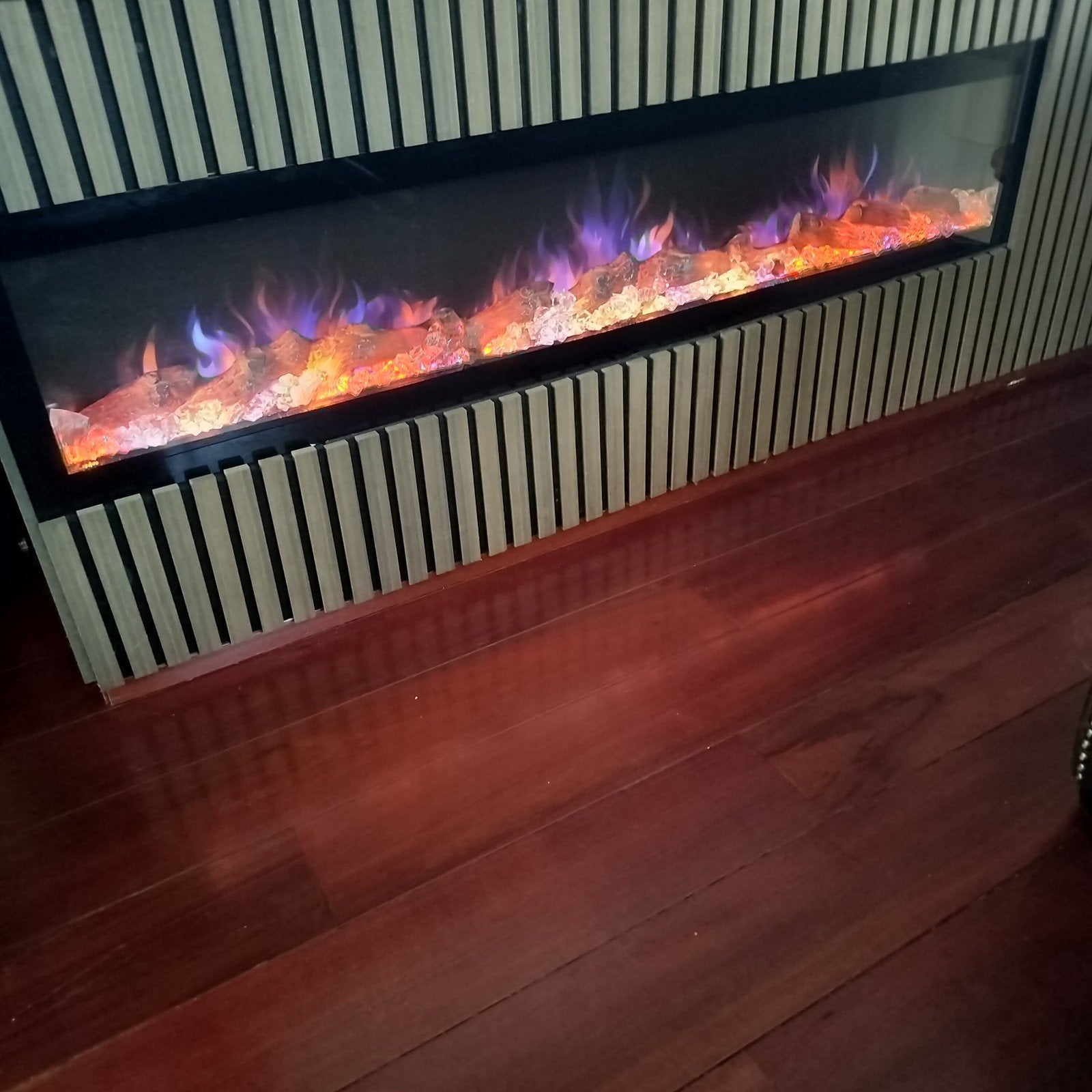 Moderne elektrische haard - 150cm breed, Huis en Inrichting, Haarden, Ophalen of Verzenden, Zo goed als nieuw, Inbouwhaard, Elektrische haard