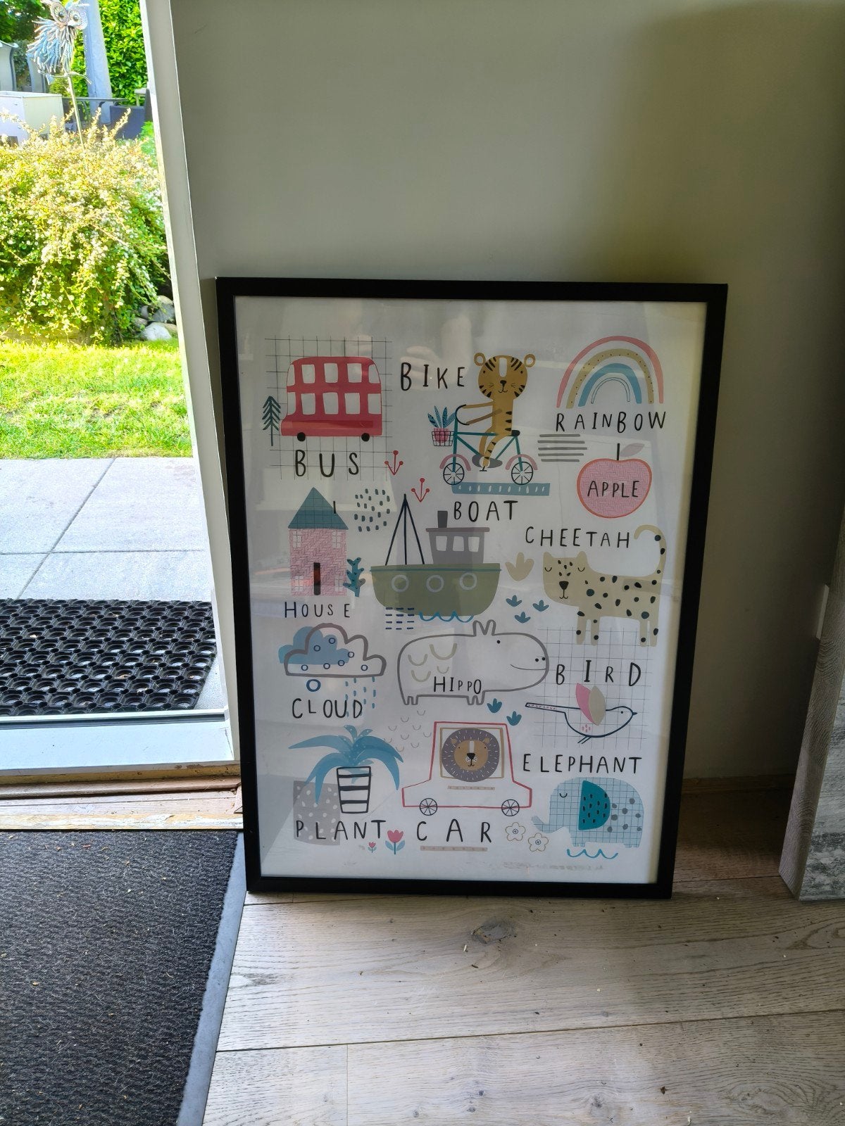 Poster in zwarte lijst met dieren gratis, Ophalen, Wanddecoratie
