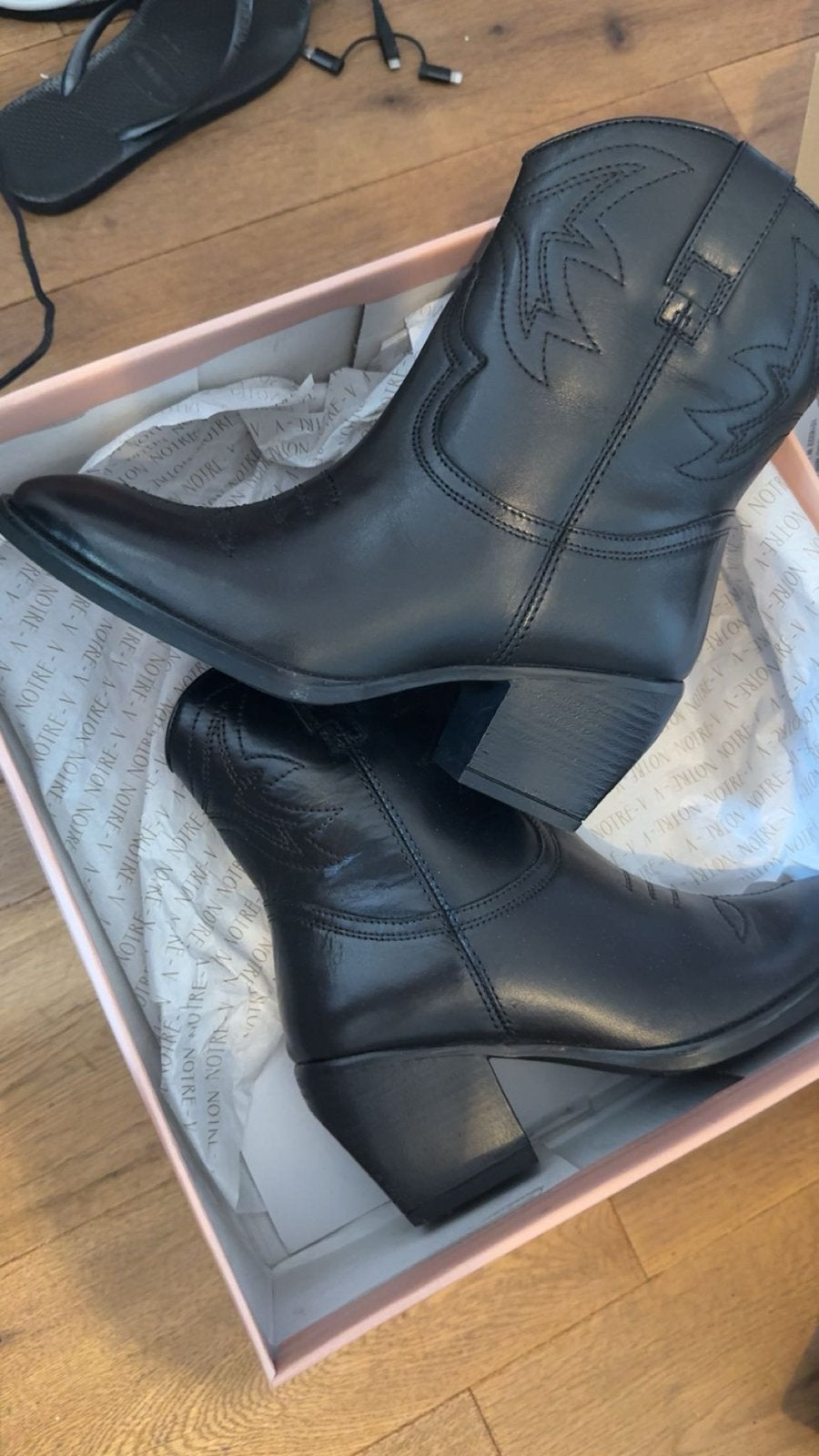 Zwarte cowboylaarzen maat 36, Ophalen of Verzenden, Nieuw, Zwart, Lage of Enkellaarzen