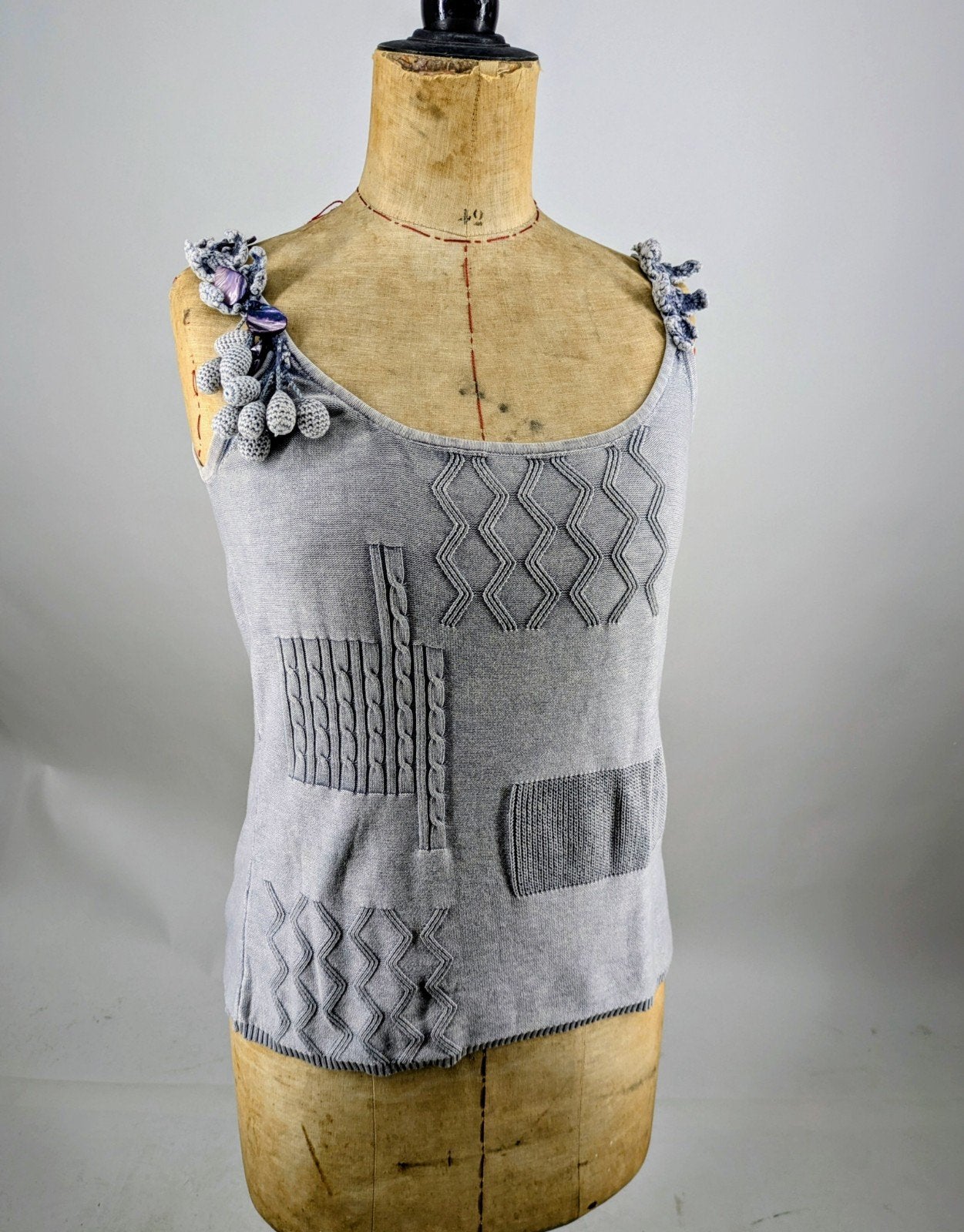 Sao Paulo vintage stijl gebreide top, Maat 38/40 (M), Onbekend, Ophalen of Verzenden, Zo goed als nieuw