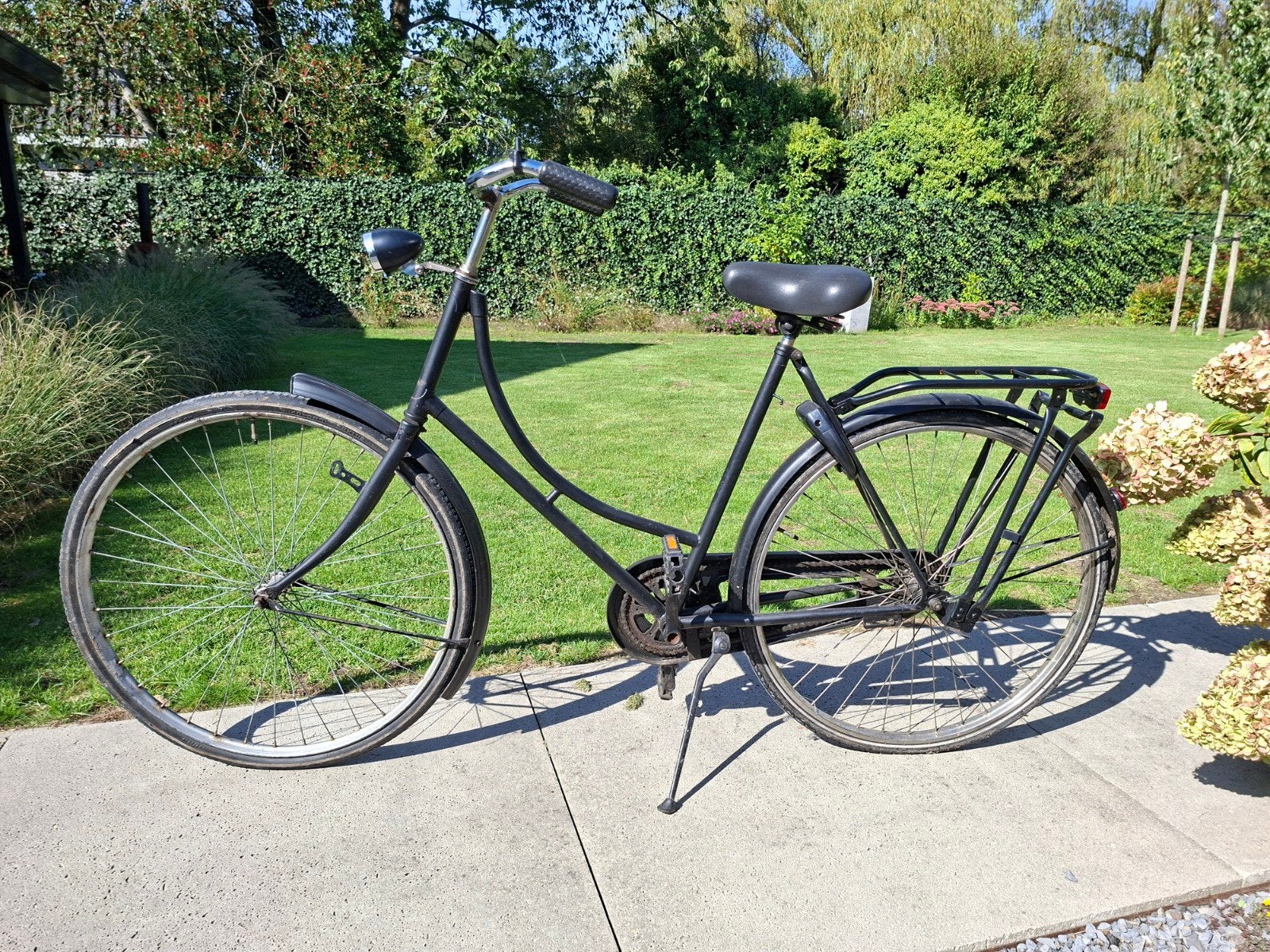 Zwarte damesfiets met terugtraprem, Fietsen en Brommers, Terugtraprem, Ophalen, Overige merken, 53 tot 56 cm
