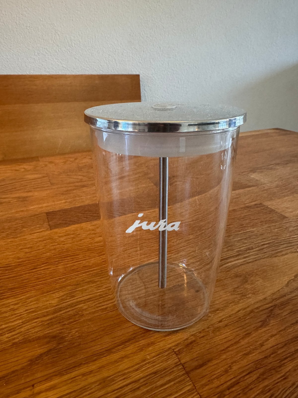 Jura melkbeker - Glazen melkreservoir voor koffiemachines, Ophalen, Zo goed als nieuw, Overige merken, Glas