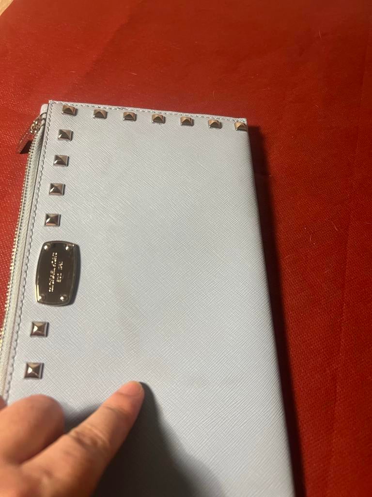 Michael Kors Tasje - Lichtblauw met studs, Verzenden, Gebruikt, Blauw, Avondtasje