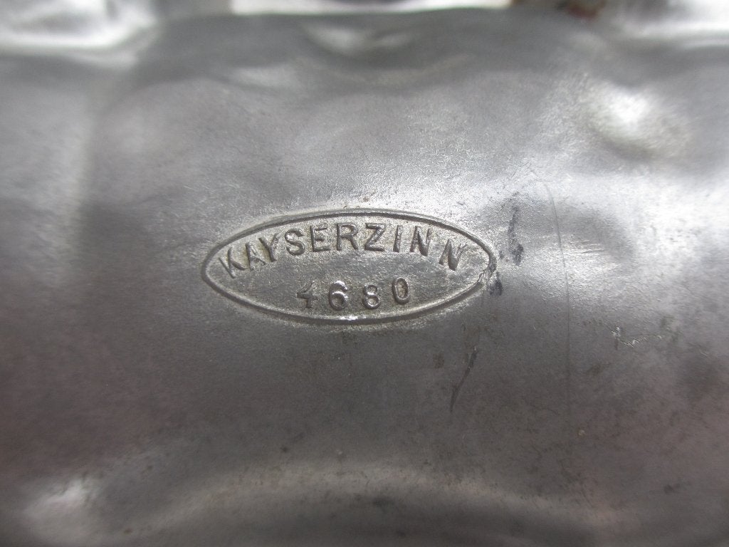 Hugo Leven - KAYSERZINN jugendstil tinnen inktpot/ kandelaar, Ophalen of Verzenden