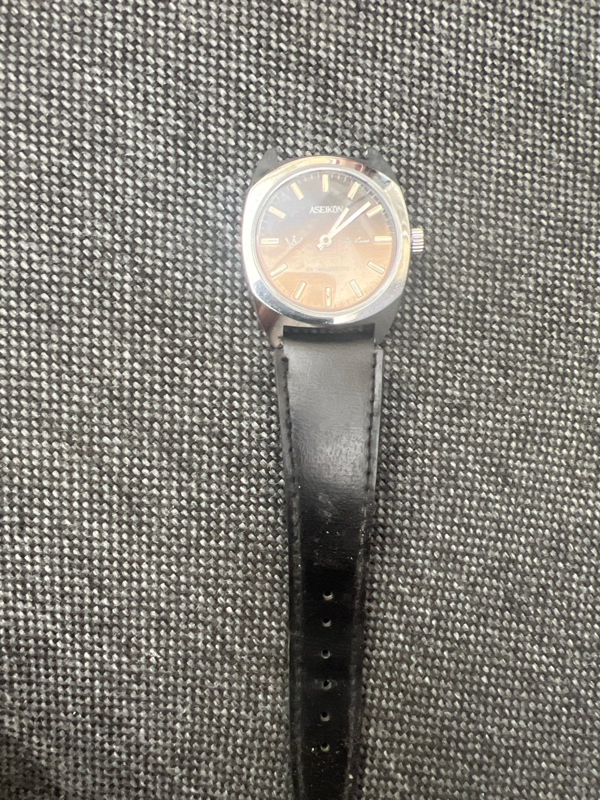 Vintage Aseikon De Luxe Polshorloge - Antimagetic, Overige materialen, Polshorloge, Ophalen, Overige merken