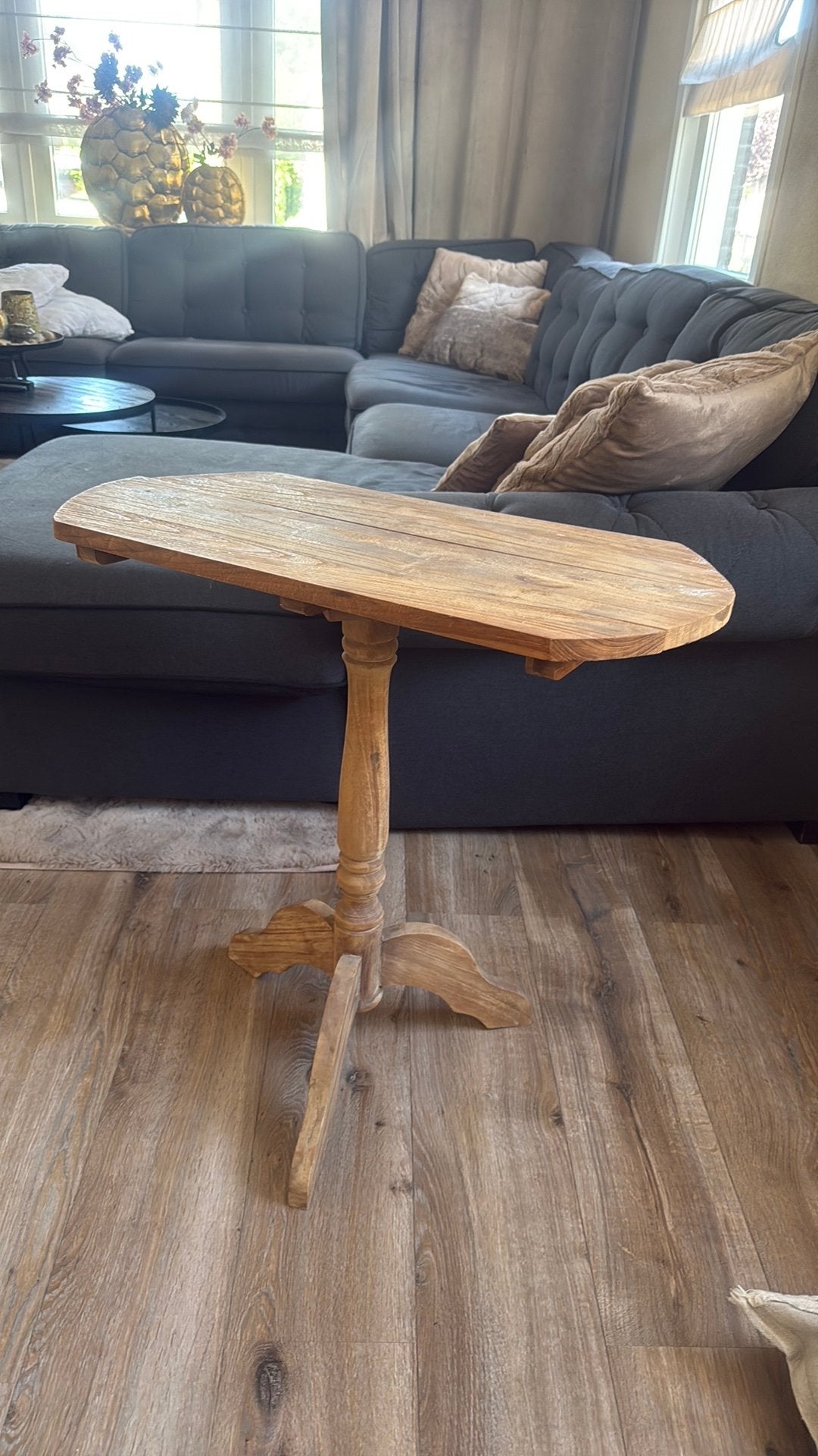 Landelijk bijzettafel, Ophalen, Zo goed als nieuw, Rond, 50 tot 100 cm
