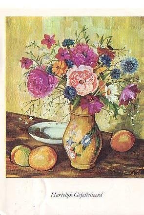 Ansichtkaart 	Bloemen, Verzamelen, Ansichtkaarten | Themakaarten, Verzenden, 1960 tot 1980, Gelopen, Natuur