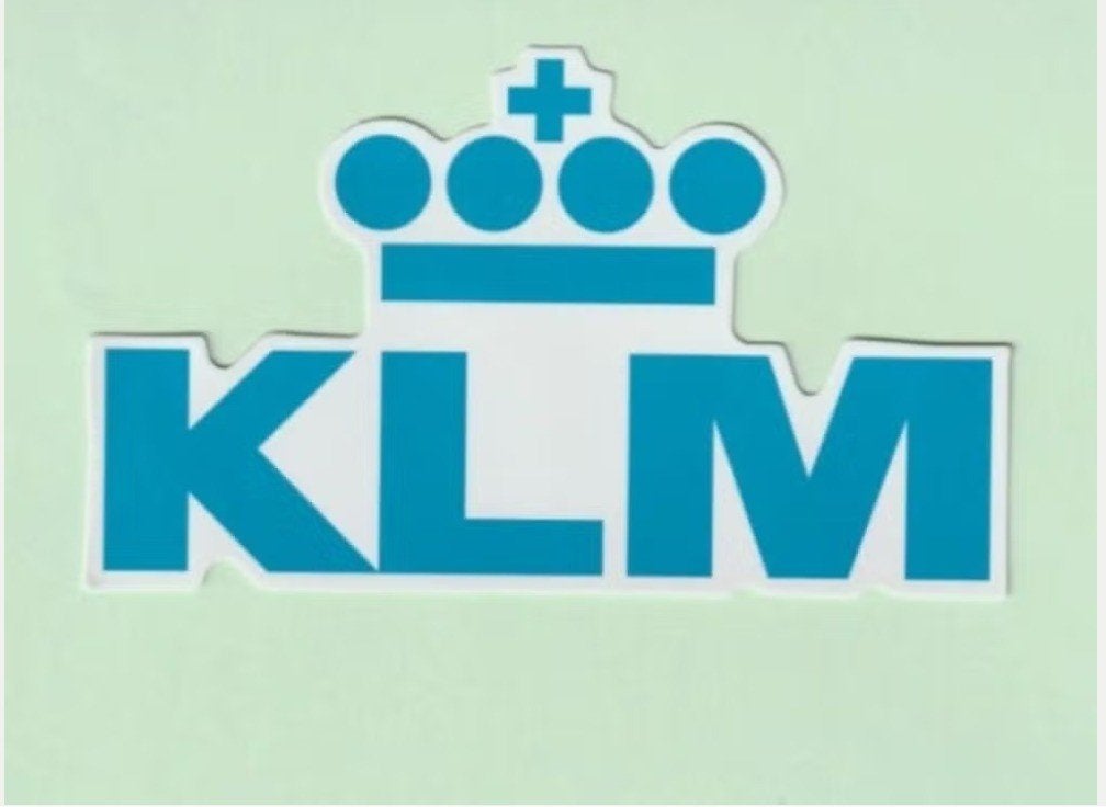 KLM sticker - 10 cm x 3 cm / 6 cm, Ophalen of Verzenden, Nieuw, Overige typen
