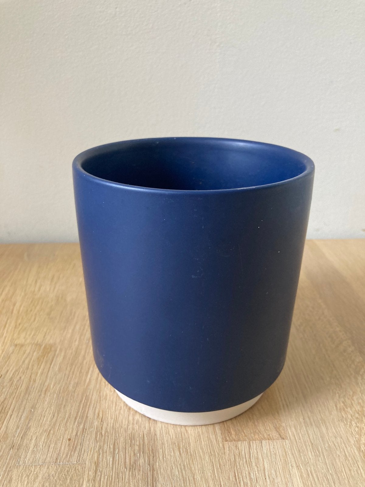 Bloempot donkerblauw, Ophalen of Verzenden, Zo goed als nieuw