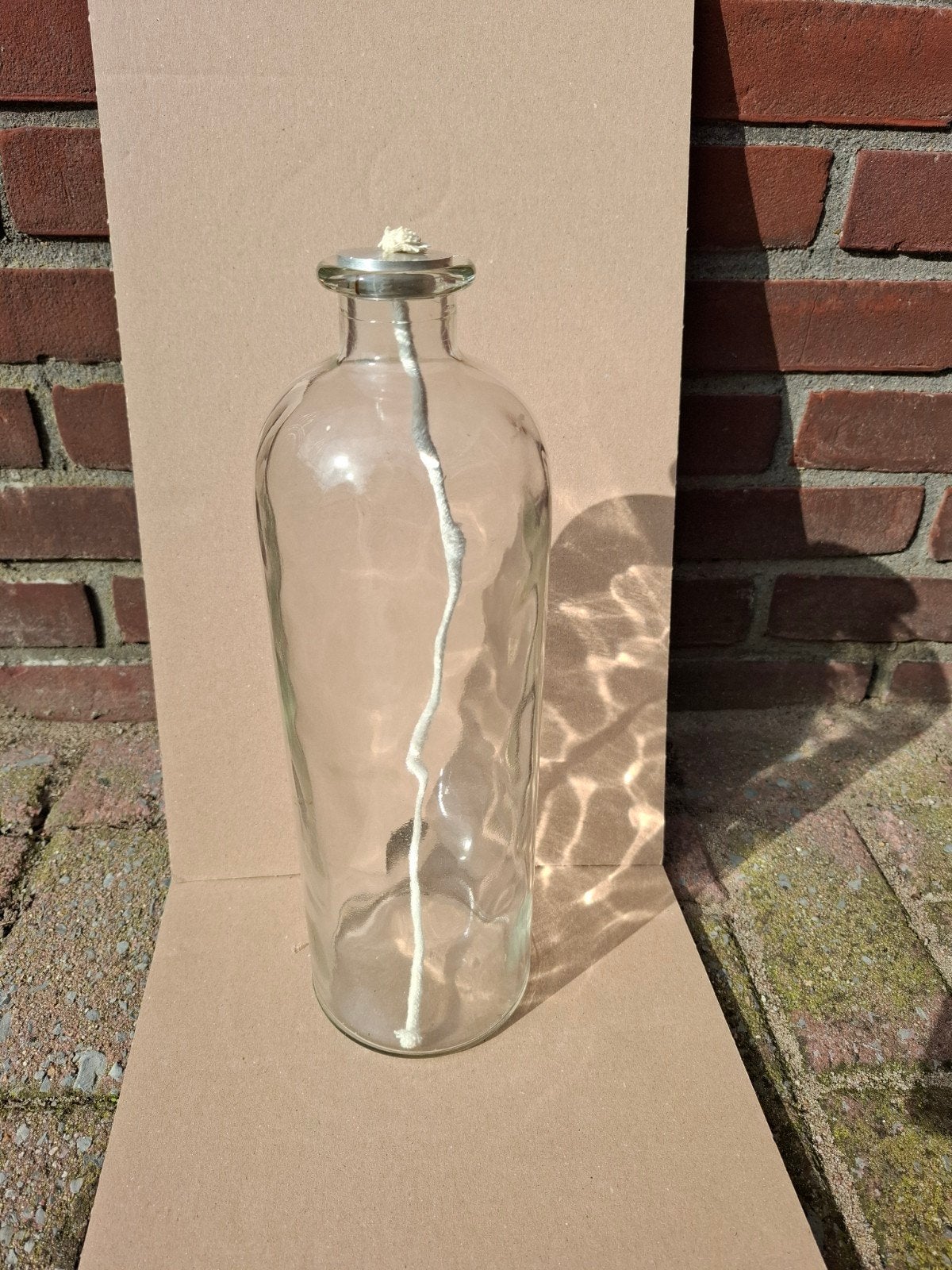 Olielamp, helder glas met lont licht woondecoratie nieuw

Ne, Ophalen, Nieuw