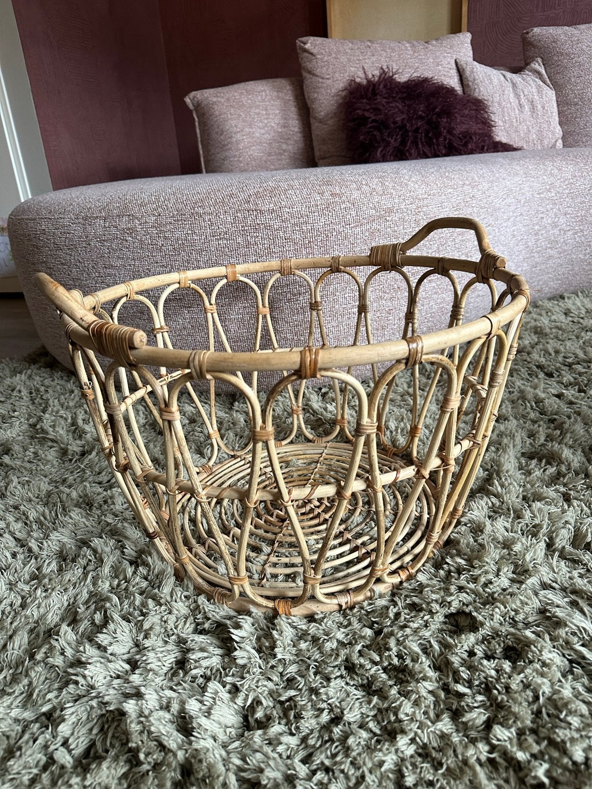 Rotan mand Ikea Snidad, Huis en Inrichting, Ophalen, Gebruikt, Gevlochten, Mand