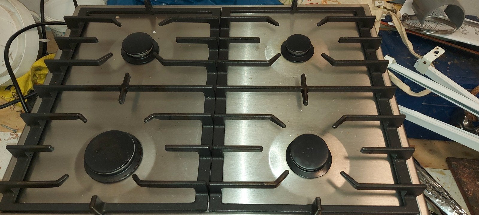 Gas fornuis, Ophalen, Inbouw, Gas, 4 kookzones