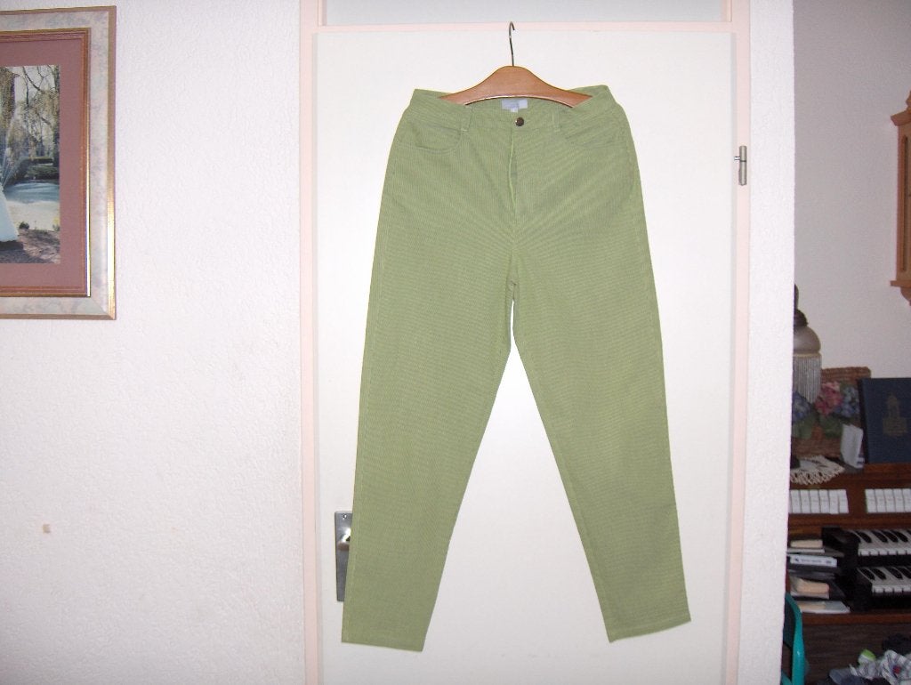 Groen gestreepte skinny stretch broek ESPRIT mt 36 S prima, Kleding | Dames, Maat 38/40 (M), Ophalen of Verzenden, Lang, Gedragen