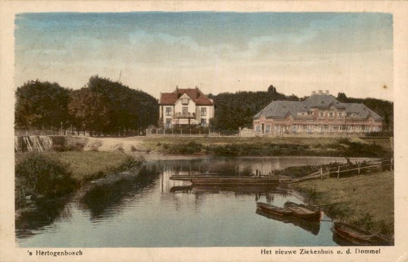 s Hertogenbosch - Ziekenhuis - aan de Dommel, Verzamelen, Ophalen of Verzenden, Voor 1920, Gelopen, Noord-Brabant