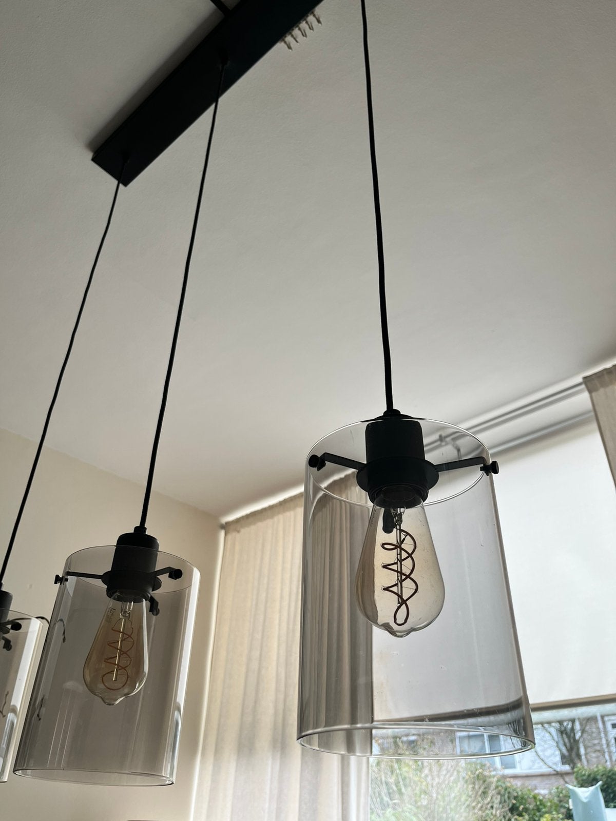 Hanglamp met rookglas, Ophalen, Zo goed als nieuw