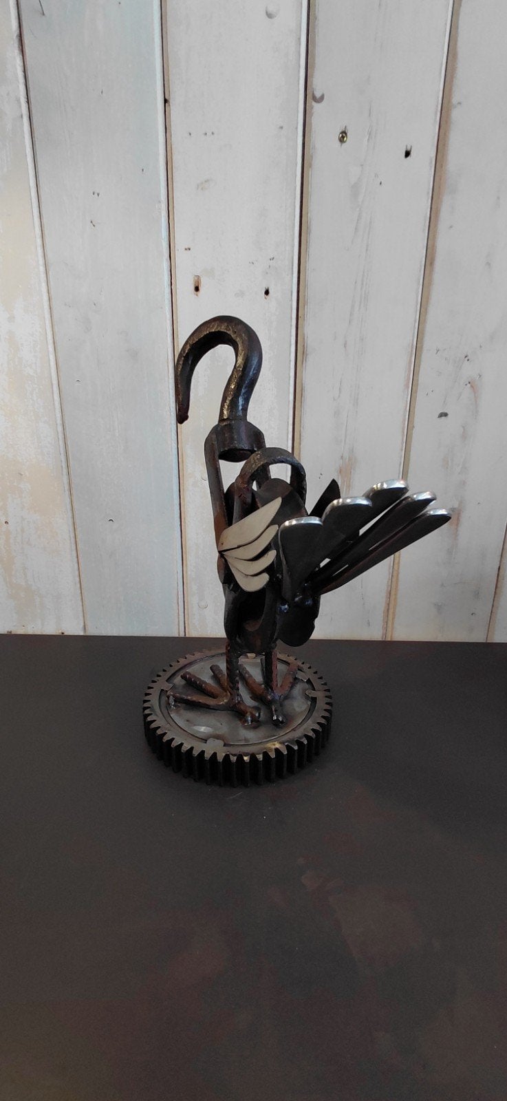 Metalen vogel Upcycling Metal-Art, Ophalen of Verzenden, Metaal, Industrieel