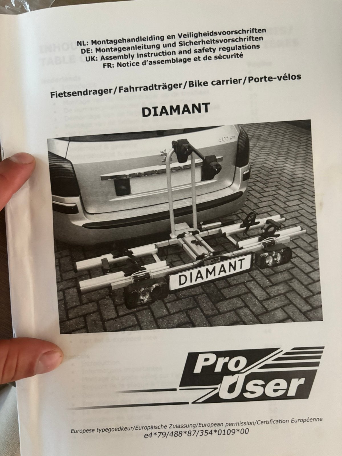 Fietsendragers diamant kogeldrager 2 fietsen, Ophalen, 2 fietsen, Gebruikt, Trekhaakdrager
