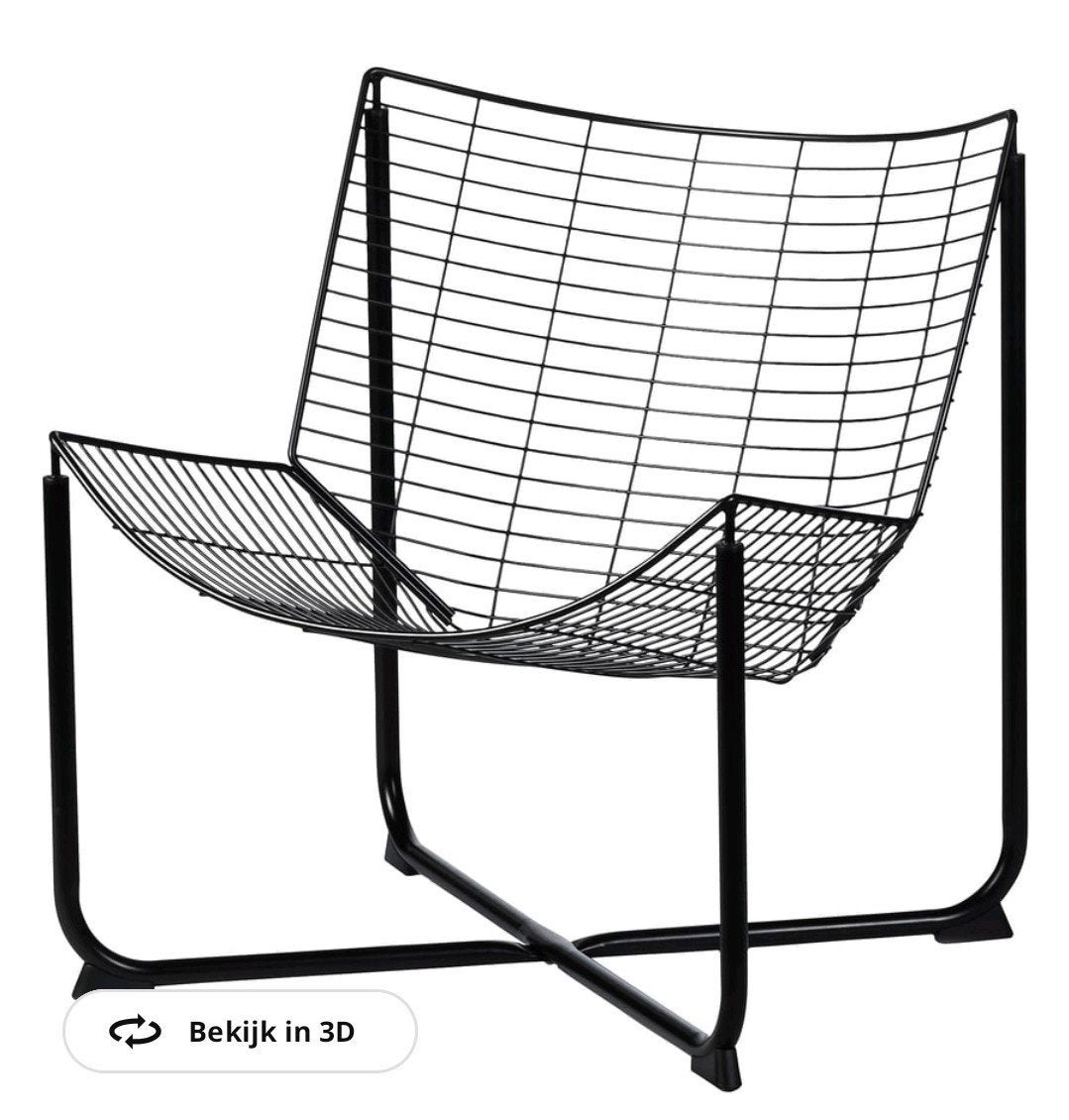 Ikea Skålboda zwart metalen stoel - Modern en comfortabel