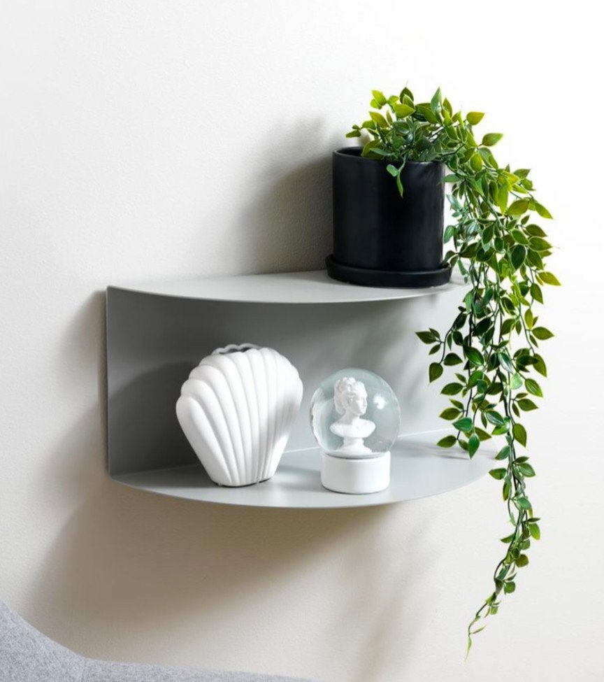 Nieuwe Jysk metalen wandplank - Lichtgrijs (48x20x21.5cm), Ophalen of Verzenden, Nieuw