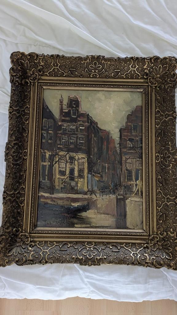 Prachtig schilderij in mooie lijst, Antiek en Kunst, Kunst | Schilderijen | Klassiek, Ophalen of Verzenden
