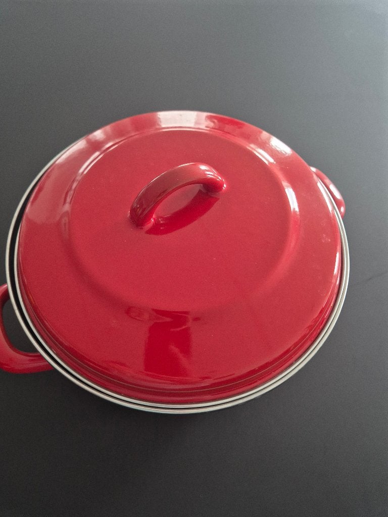 Rode pan (V&D), Ophalen, Zo goed als nieuw, Gietijzer, Overige typen