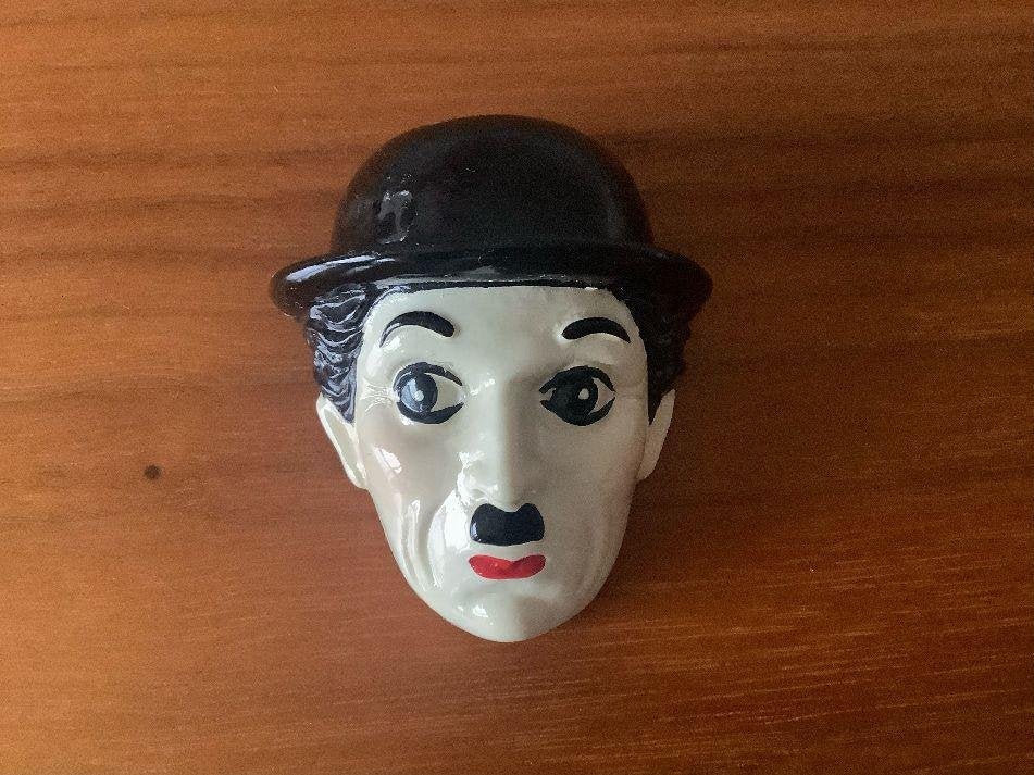Charlie Chaplin afbeelding koelkastmagneet Clay Art 1989 USA, Ophalen, Zo goed als nieuw, Mens