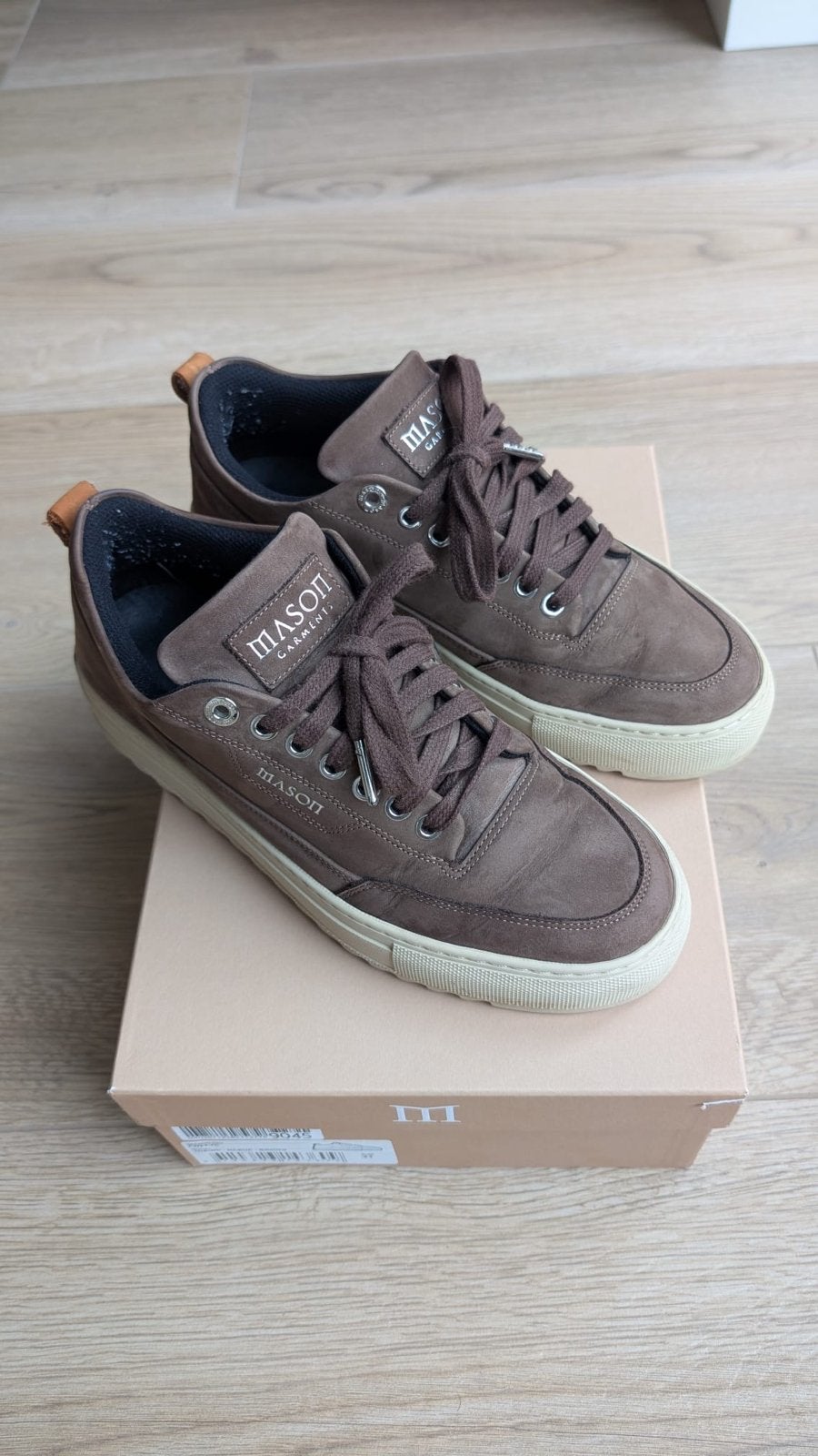 Mason Garments Torino Nabuk Bruine Sneakers Maat 41, Ophalen of Verzenden, Zo goed als nieuw, Bruin, Sneakers of Gympen