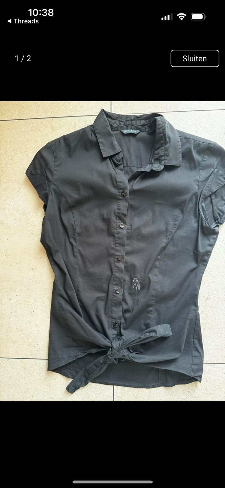 Guess blouse maat s als nieuw, Ophalen of Verzenden, Zo goed als nieuw, Maat 38/40 (M), Blauw